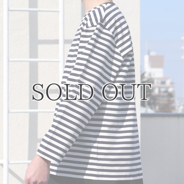 画像12: VORTEX 8オンス(MVS天竺)ロシアンボーダー ボートネック ボクシー Tee【MADE IN JAPAN】『日本製』/ Upscape Audience (12)