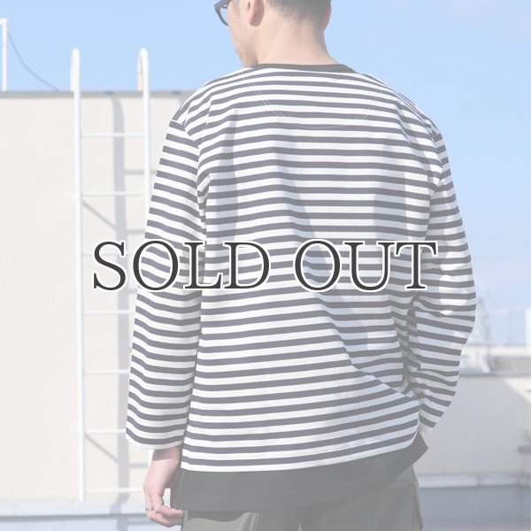 画像6: VORTEX 8オンス(MVS天竺)ロシアンボーダー ボートネック ボクシー Tee【MADE IN JAPAN】『日本製』/ Upscape Audience (6)