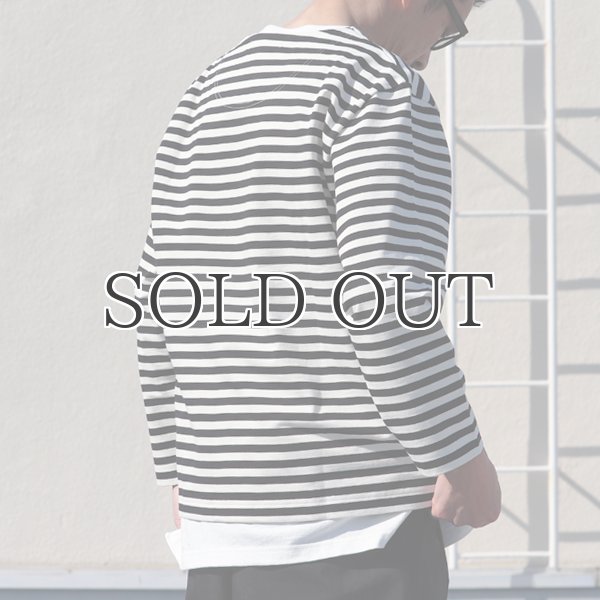 画像6: VORTEX 8オンス(MVS天竺)ロシアンボーダー ボートネック ボクシー Tee【MADE IN JAPAN】『日本製』/ Upscape Audience (6)