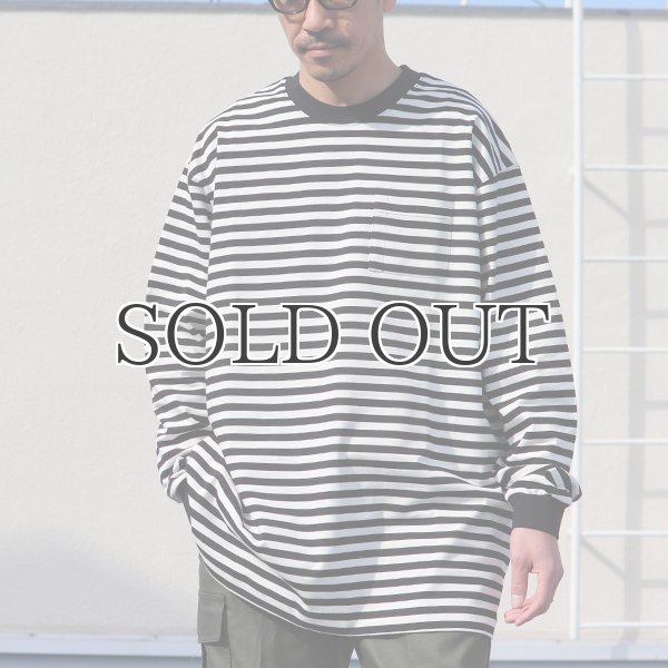 画像4: VORTEX 8オンス(MVS天竺)ロシアンボーダークルーネック 長袖Tee『MADE IN JAPAN』『日本製』 / Upscape Audience (4)