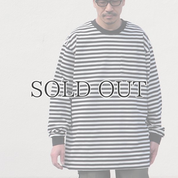 画像9: VORTEX 8オンス(MVS天竺)ロシアンボーダークルーネック 長袖Tee『MADE IN JAPAN』『日本製』 / Upscape Audience (9)