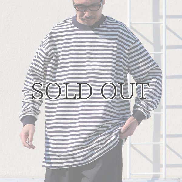 画像10: VORTEX 8オンス(MVS天竺)ロシアンボーダークルーネック 長袖Tee『MADE IN JAPAN』『日本製』 / Upscape Audience (10)