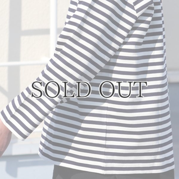 画像17: VORTEX 8オンス(MVS天竺)ロシアンボーダー ボートネック ボクシー Tee【MADE IN JAPAN】『日本製』/ Upscape Audience (17)