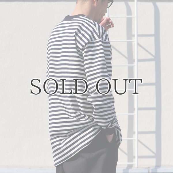 画像5: VORTEX 8オンス(MVS天竺)ロシアンボーダークルーネック 長袖Tee『MADE IN JAPAN』『日本製』 / Upscape Audience (5)