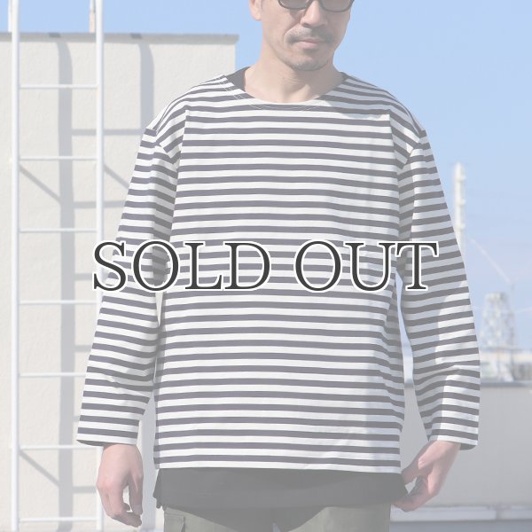 画像3: VORTEX 8オンス(MVS天竺)ロシアンボーダー ボートネック ボクシー Tee【MADE IN JAPAN】『日本製』/ Upscape Audience (3)