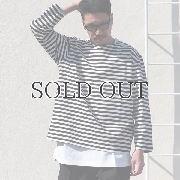 画像3: VORTEX 8オンス(MVS天竺)ロシアンボーダー ボートネック ボクシー Tee【MADE IN JAPAN】『日本製』/ Upscape Audience (3)