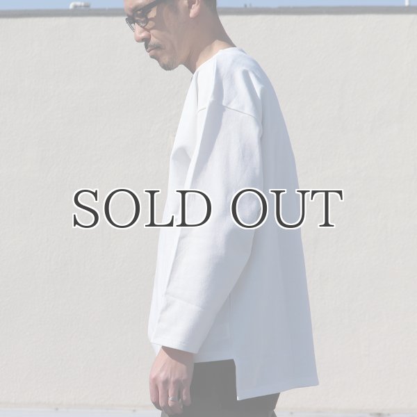 画像4: Basque10オンス(バスク天竺)フレンチボーダー ボートネック BOX Tee【MADE IN JAPAN】『日本製』/ Upscape Audience (4)