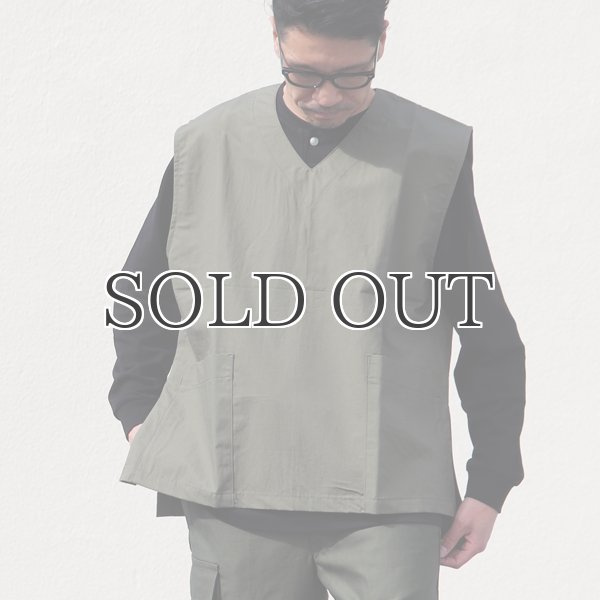 画像6: コットンリネンウェザー ラボベスト【MADE IN JAPAN】 『日本製』  / Upscape Audience (6)