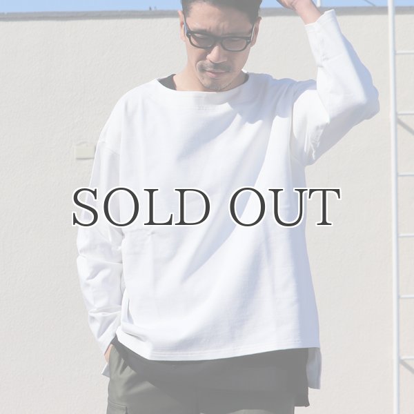 画像5: Basque10オンス(バスク天竺)フレンチボーダー ボートネック BOX Tee【MADE IN JAPAN】『日本製』/ Upscape Audience (5)