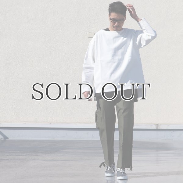 画像6: Basque10オンス(バスク天竺)フレンチボーダー ボートネック BOX Tee【MADE IN JAPAN】『日本製』/ Upscape Audience (6)