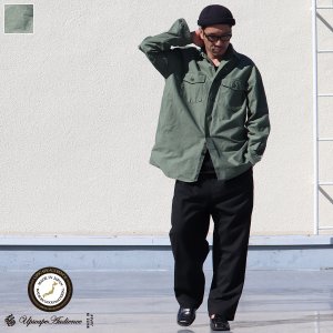 画像: グリストーンW ヨコムラバックサテン ファティーグ長袖 ボクシーシャツ【MADE IN JAPAN】『日本製』/ Upscape Audience