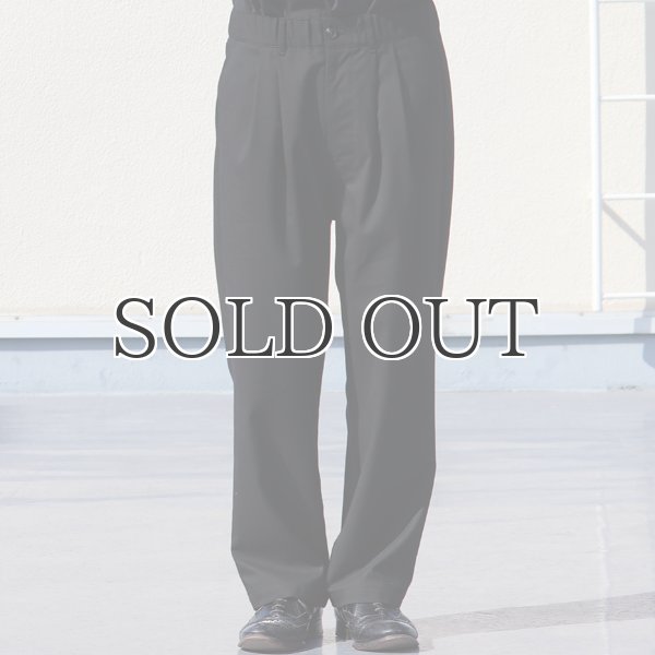 画像14: ギャバジンストレッチ 2タック イージーワイドパンツ【MADE IN JAPAN】『日本製』/ Upscape Audience (14)