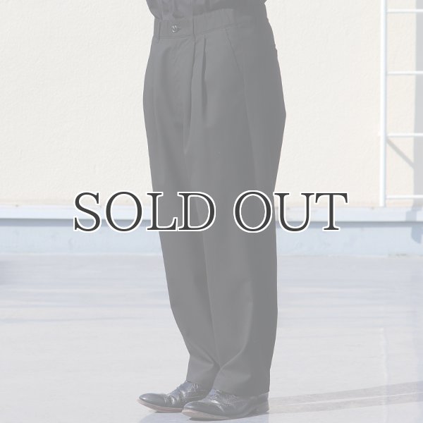 画像15: ギャバジンストレッチ 2タック イージーワイドパンツ【MADE IN JAPAN】『日本製』/ Upscape Audience (15)