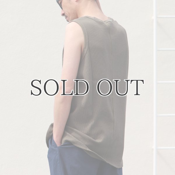 画像19: 度詰ワッフル6.6オンス  サイドスリット ロングベストタンク【MADE IN JAPAN】『日本製』/ Upscape Audience (19)