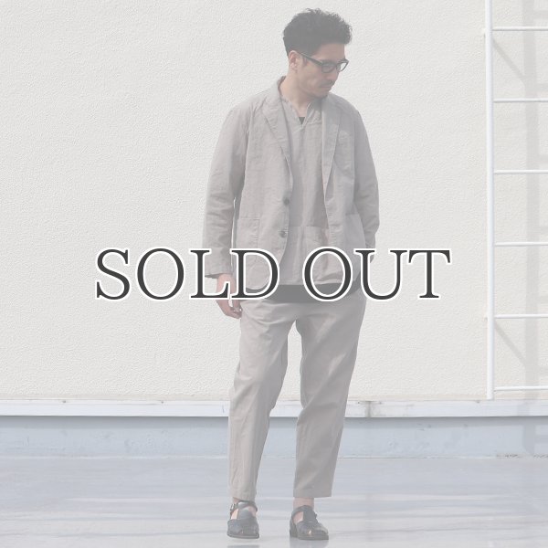 画像13: 綿麻ビンテージソフトキャンバス スリーピング キーネック プルオーバーシャツ【MADE IN JAPAN】『日本製』 / Upscape Audience (13)