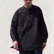 画像4: 馬布ヴィンテージフィニッシュバンドカラースクエアロングシャツ【MADE IN JAPAN】『日本製』/ Upscape Audience (4)