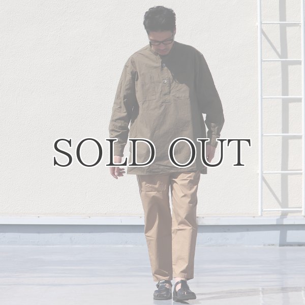 画像7: 馬布ヴィンテージフィニッシュバンドカラースクエアロングシャツ【MADE IN JAPAN】『日本製』/ Upscape Audience (7)