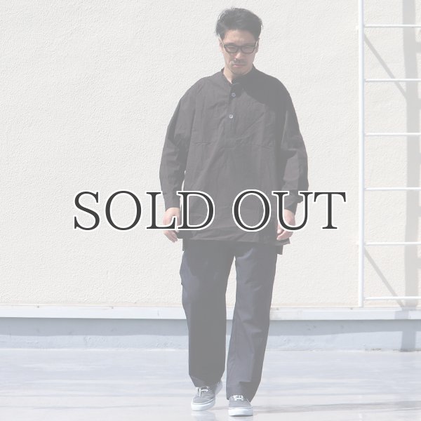 画像7: 馬布ヴィンテージフィニッシュバンドカラースクエアロングシャツ【MADE IN JAPAN】『日本製』/ Upscape Audience (7)