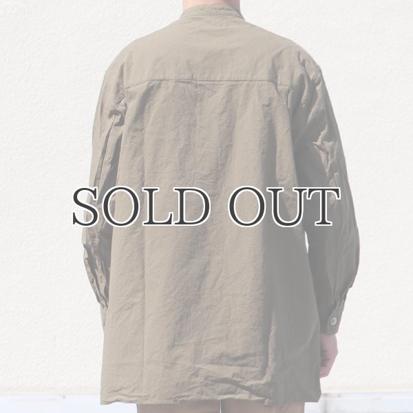 画像13: 馬布ヴィンテージフィニッシュバンドカラースクエアロングシャツ【MADE IN JAPAN】『日本製』/ Upscape Audience (13)