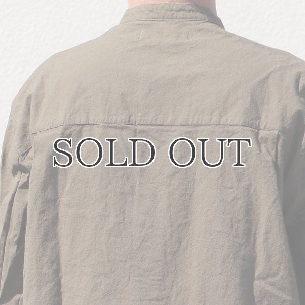 画像16: 馬布ヴィンテージフィニッシュバンドカラースクエアロングシャツ【MADE IN JAPAN】『日本製』/ Upscape Audience (16)