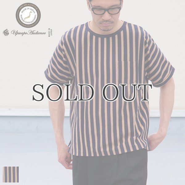 画像1: 【RE PRICE/価格改定】Basque 10オンス ( バスク天竺 )無地＆ボーダービッグポケT【MADE IN JAPAN】『日本製』/ Upscape Audience (1)