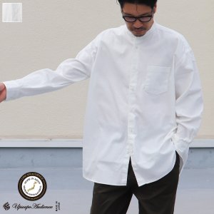 画像: 6オンス オックスフォード バンドカラー L/S ボクシーシャツ【MADE IN JAPAN】『日本製』/ Upscape Audience
