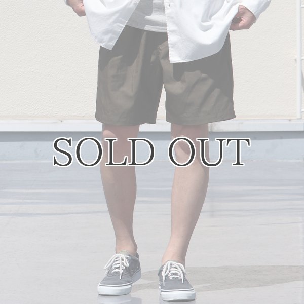 画像4: グリストーンW 綿ナイロン高密度ギャバ 2タックワイドショーツ【MADE IN JAPAN】『日本製』/ Upscape Audience (4)