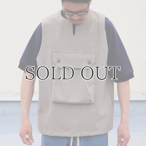 画像3: Reflax®(リフラクス)テック リネンライク CANAPA(カナパ)  ビッグポケットキーネックベスト【MADE IN JAPAN】『日本製』 / Upscape Audience (3)