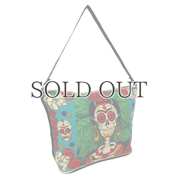 画像2: Day of the dead cotton stencil purses / El Paso SADDLEBLANKET【ご予約商品・7月上旬〜中旬入荷予定】 (2)