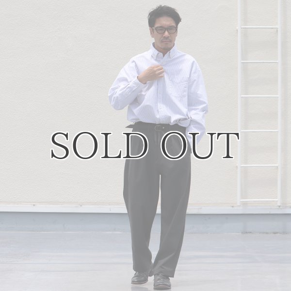 画像8: 播州織オックスフォードストライプ ボタンダウン 長袖 ボクシーシャツ【MADE IN JAPAN】『日本製』/ Upscape Audience (8)