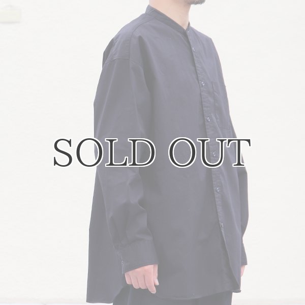 画像16: 遠州織7オンス チノクロス バンドカラー 長袖 ボクシーAライン シャツ【MADE IN JAPAN】『日本製』/ Upscape Audience (16)