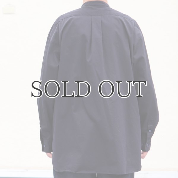 画像15: 遠州織7オンス チノクロス バンドカラー 長袖 ボクシーAライン シャツ【MADE IN JAPAN】『日本製』/ Upscape Audience (15)