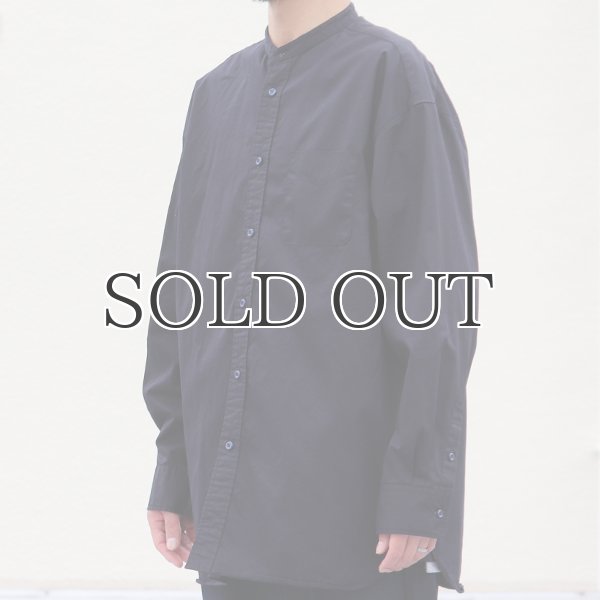 画像13: 遠州織7オンス チノクロス バンドカラー 長袖 ボクシーAライン シャツ【MADE IN JAPAN】『日本製』/ Upscape Audience (13)