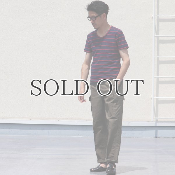 画像5: ロープボーダーポケット付きUネックカットソー 【MADE IN JAPAN】 / Upscape Audience (5)