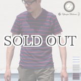 画像: ロープボーダーポケット付きVネックカットソー 【MADE IN JAPAN】 / Upscape Audience