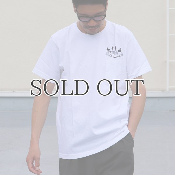 画像3: BEATLES "HELP" 7.1oz米綿丸胴オールドプリントクルーネックポケットT / Audience (3)