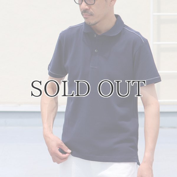 画像2: リサイカラー鹿の子ショールカラー半袖ポロシャツ【MADE IN JAPAN】『日本製』/ Upscape Audience (2)