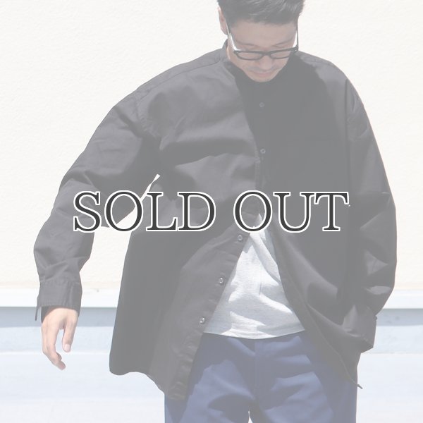 画像10: 遠州織7オンス チノクロス バンドカラー 長袖 ボクシーAライン シャツ【MADE IN JAPAN】『日本製』/ Upscape Audience (10)