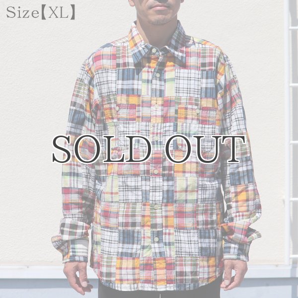 画像9: CAMCO / LS Madras Patchwork Shirts(カムコ/マドラスパッチワーク長袖シャツ) (9)