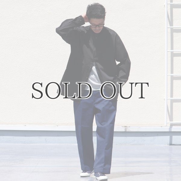 画像7: 遠州織7オンス チノクロス バンドカラー 長袖 ボクシーAライン シャツ【MADE IN JAPAN】『日本製』/ Upscape Audience (7)