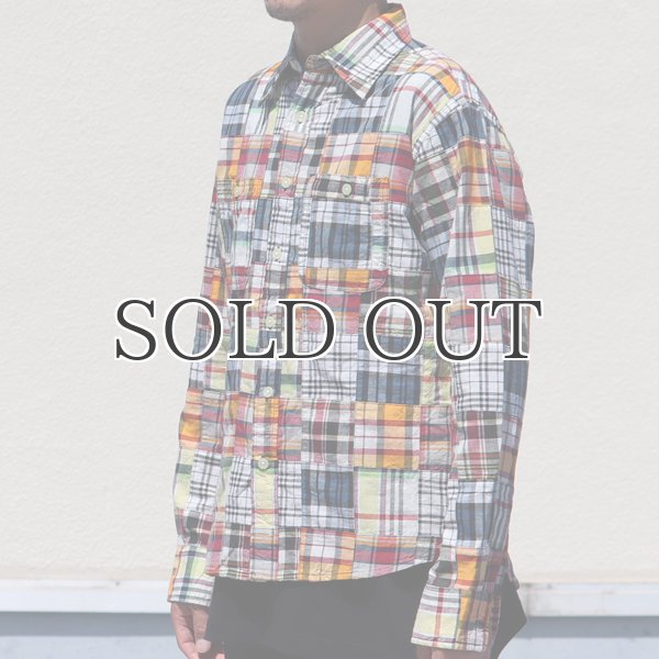 画像10: CAMCO / LS Madras Patchwork Shirts(カムコ/マドラスパッチワーク長袖シャツ) (10)