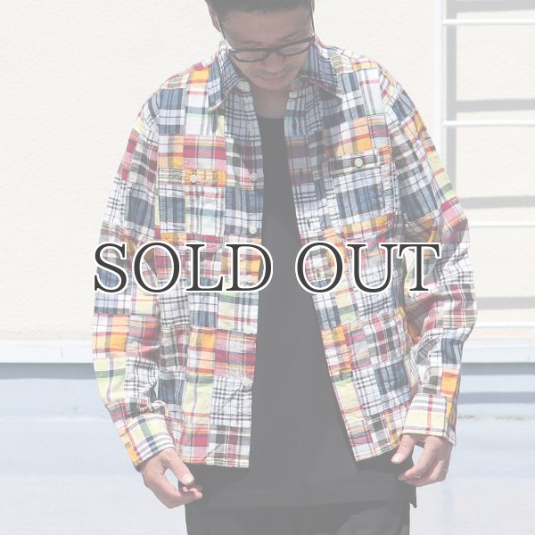 画像3: CAMCO / LS Madras Patchwork Shirts(カムコ/マドラスパッチワーク長袖シャツ) (3)