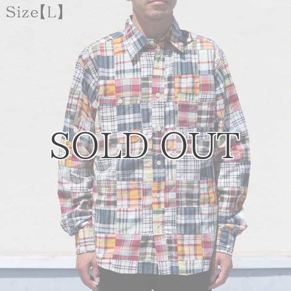 画像8: CAMCO / LS Madras Patchwork Shirts(カムコ/マドラスパッチワーク長袖シャツ) (8)