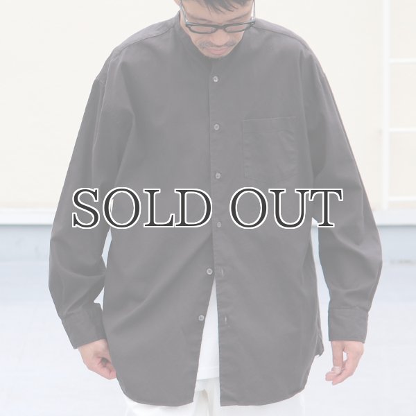 画像3: 6オンス オックスフォード バンドカラー L/S ボクシーシャツ【MADE IN JAPAN】『日本製』/ Upscape Audience (3)