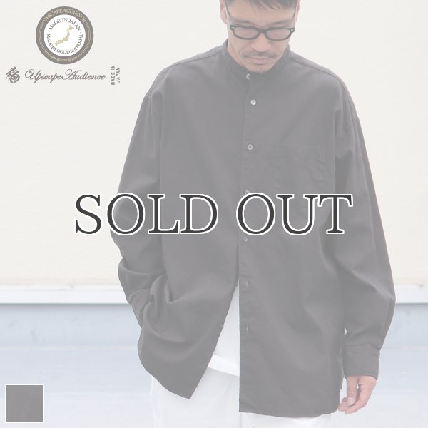 画像1: 6オンス オックスフォード バンドカラー L/S ボクシーシャツ【MADE IN JAPAN】『日本製』/ Upscape Audience (1)