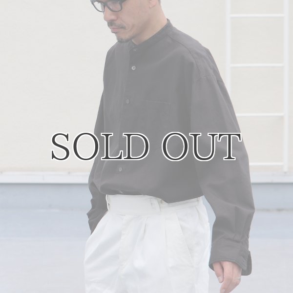 画像8: 6オンス オックスフォード バンドカラー L/S ボクシーシャツ【MADE IN JAPAN】『日本製』/ Upscape Audience (8)