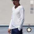 画像1: 【RE PRICE / 価格改定】ガラガラ紡Vネック長袖カットソー【MADE IN JAPAN】『日本製』/ Upscape Audience (1)