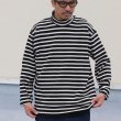 画像14: Basque10オンス（バスク天竺）フレンチボーダー モックネック ボクシー Tee【MADE IN JAPAN】『日本製』/ Upscape Audience (14)