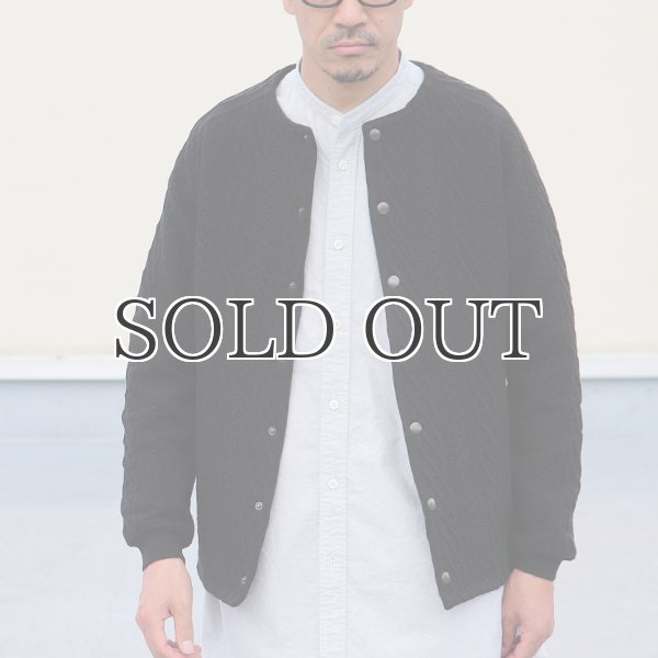 画像5: 「尾州」コットンキルト ノーカラー スナップジャケット【MADE IN JAPAN】『日本製』【送料無料】 / Upscape Audience (5)