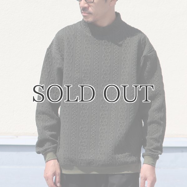 画像17: 「尾州」コットンキルト モックネック プルオーバー【MADE IN JAPAN】『日本製』 / Upscape Audience (17)